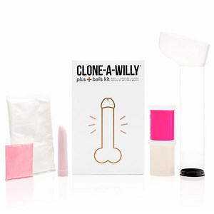 Penis Plus Balls DIY Dildo Kit Glow In The Dark Hot Pink