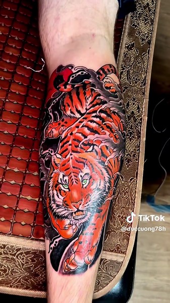 Hình Xăm Nghệ Thuật Hổ Nhật Cổ Đẹp