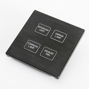 [Hot Item] Customized Aluminum Brushed CNC Style 1-5 Panels Modular Design 12V DC Dry Contact LED Back Light Push Buttons Switches