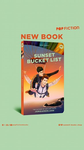 Sunset Bucket List by JomGamerland New Adult | Taglish | P225 Rated M | Illustrated by James John Andres Will soon be available on all Summit Books shops online and in bookstores nationwide. #sunsetbucketlist #jomgamerland #PopFicReveal #newbook | Pop Fiction