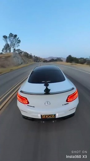 White Mercedes C63s 700 HP utilizing GhostMount Setup CC: @sexc63s #carbonfiber #carbonfiberparts #360cam #carreels #drive360 #carcontent #theghostmount #insta360 | GhostMount Inc.