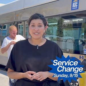 🚨🚨🚨 ATTENTION RIDERS 🚨🚨🚨 BEGINNING SUNDAY, SEPTEMBER 15, the RTC is implementing a transit service change to create more efficient bus routes and schedules across Southern Nevada. 👉👉👉 rtcsnv.com/servicechange 👈👈👈 🚌 Restoring frequency 🚌 Extending routes 🚌 Modifying schedules | Regional Transportation Commission of Southern Nevada