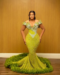 Luxury Beaded Mermaid Dress: African Wedding, Prom, Evening Gown - Etsy