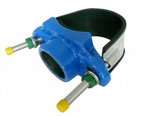 [Hot Item] Saddle Tapping with Stainless Steel Bend for Ductile Cast Iron Pipe / Steel Pipe / Plastic PVC Pipe