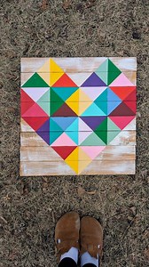 Colorful HEART Barn Quilt Pattern, Barn Quilt Pattern, Barn Quilt Instructions, Barn Quilt Outside, Outdoor/indoor, Digital Download Pattern - Etsy