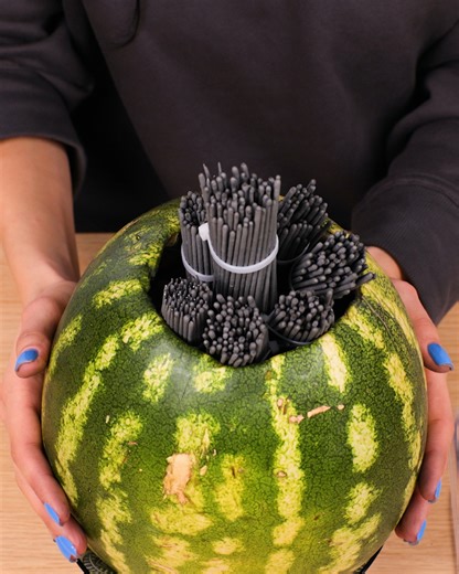 54K views · 93 reactions | Sparklers and watermelon experiment! ✨ | Creative Bee | Facebook