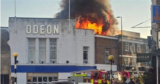 Huge fire erupts at Odeon cinema as 70 firefighters rush to London high street