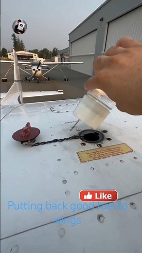 The pilot checks whether the aircraft's fuel is pure 🤯 !?!