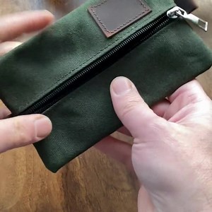 Camping Organizer Pouch – Waxed Canvas and Leather Bag - Etsy