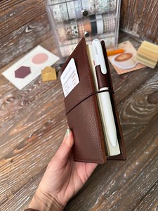 Leather Traveler’s Notebook Cover – Common Planner Notebooks | Refillable Handmade Planner Cover | TN Journal Case, 025 - Etsy