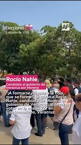 #ReporteAF "¡A formarse, váyase a la cola, que se forme!" le gritan a Rocío Nahle, candidata de Morena al gobierno de Veracruz, al llegar a votar en la casilla 777 en Coatzacoalcos, Veracruz. | Afmedios Noticias