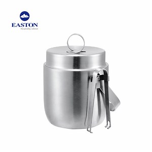 [Hot Item] Hotel Room Stainless Steel Ice Bucket with Ice Tong