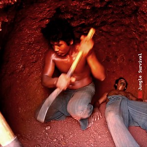 How We Build Underground Cave House With The Most Beautiful Swimming Pool Cave | Jungle Survival