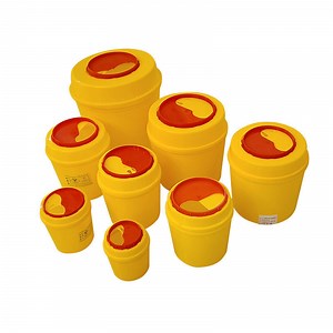 [Hot Item] Yellow Plastic Disposable Medical Sharp Container Round Shape