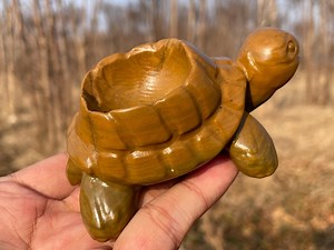 Statue de crâne de tortue en cristal de quartz jaune de 3,9 po. : cendrier de tortue décoratif pour la maison - Etsy France