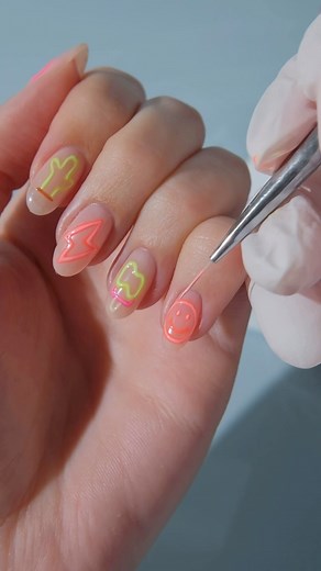 The ultimate neon nails created with our brand new Neon Nights collection 🌵❤️‍🔥 What nail art do you want to see? 👇 #neonnights #tgb #neonnails #neonmanicure #neonnailart #nailreel #gelnails #thegelbottleinc | The GelBottle Inc