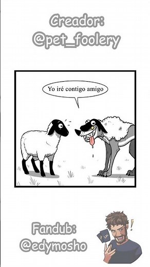 La Oveja y el Lobo 🐑🐺🎤 #fandub #pet_foolery #español #comics #dnd #furry #meme #doblaje #art