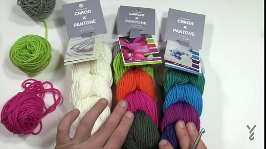 Caron Yarn X Pantone, Fuchsia Foliage