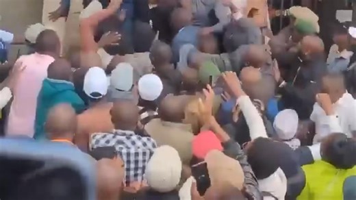 4.2K views · 38 reactions | Former Deputy President and Democracy for Citizens Party (DCP) leader Rigathi Gachagua arrival, anticipated by supporters and marked by heavy police deployment, sparked chaos when DCP deputy leader Cleophas Malala was briefly blocked by police, leading to a tense confrontation. | The Daily Kenya | Facebook
