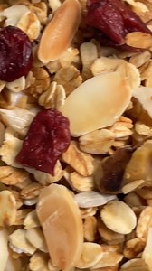 Making granola in the air fryer is quick, easy, and gives you that perfect texture in just 15 minutes. | Little Bit Recipes