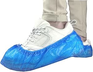 Shoe Covers Disposable X-Large Premium -500 Pack (250 pairs) -18.89 inches - Plus size Durable Booties Shoe Covers for Indoors - Appropriate for Hygienic Waterproof Foot Boots- Blue. (500)