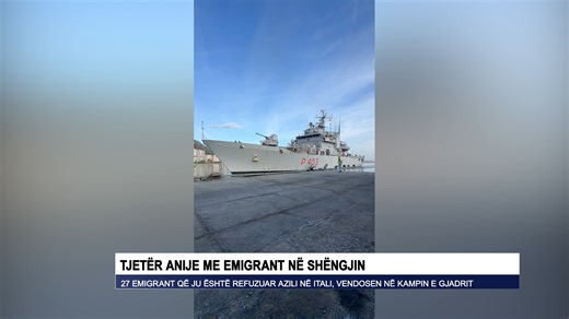 2K views · 16 reactions | Anija “Spica” e Marinës Ushtarake Italiane solli në Shëngjin 27 emigrantë, të cilëve iu refuzua azili në Itali. Ata u transferuan në kampin e Gjadrit në Shqipëri, ku do të qëndrojnë deri në deportim, maksimalisht 18 muaj. | TV1 Channel - Shkodër | Facebook