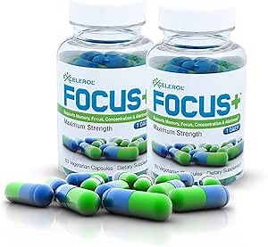 Focus Plus Brain Supplement, Memory Support Capsules (120 Capsules)