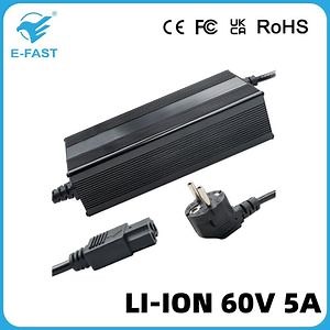 [Hot Item] High Quality Aluminium 60V 5A Li-ion Motorcycle Golf Cart LiFePO4 Battery Charger