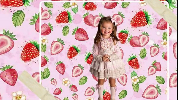 Sweet Pink Strawberry Backdrop for Newborn Baby Shower Supplies Summer Fruit Cute Strawberry Photo Background Sweet Girls Birthday Party Decoration 7x5ft