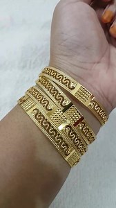 2.9K views · 244 reactions | Gold design.. Gold plated bangles All sizes are available... | Meherin Style Corner | Facebook