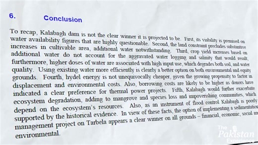 Infeasibility of Kalabagh Dam | The Pakistan Experience