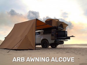 Complete your camping gear this summer by adding the Deluxe Awning Alcove ⛺ You can even fit the ARB swag under it! FEATURES: • High density 175GSM polyester ripstop canvas • 2x removable full height integrated organisers • Can be used in conjunction with ARB Deluxe Awning Room • Multi-mesh matt allows for pegs & poles to be inserted • 4x pockets on each side for storage • Silver coated for insulation • Securing guy ropes included • Includes canvas storage bag • 8x pegs included w/ bag • Availab