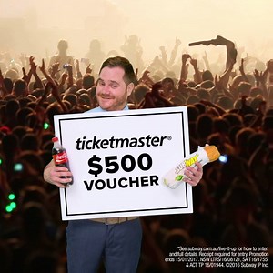 85K views · 271 reactions | This week we are giving away five $500 Ticketmaster vouchers! You could treat yourself to something you’ve always wanted to see! Grab a sub and eligible drink* and enter at www.subway.com.au | Subway Australia | Facebook