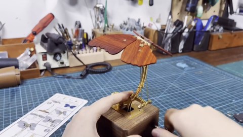 ClearEdge 3D Metal Puzzle Butterfly Flap Wing Clockwork Box Kits for Adult, 3D Stereoscopic DIY Mechanical Assembly Model to Build- Brain Teaser Gift for Assembly