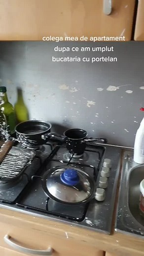 Messy Kitchen Cleanup with Dirty Utensils and Stove