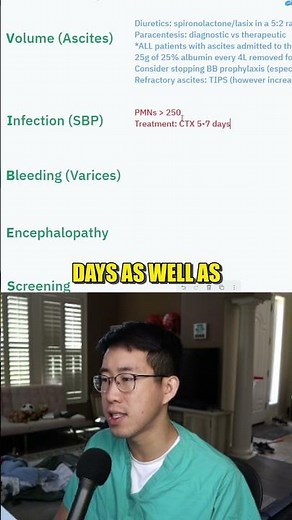 How to diagnose and treat SBP (spontaneous bacterial peritonitis) #meded #medicine #medicaleducation