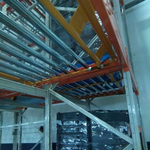 [Hot Item] Steel Roller Warehouse Gravity Slide Storage Shelving for Pallet Flow