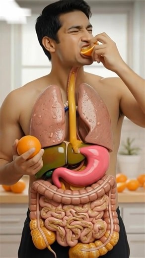 Orange Digestion Explained 🍊 | Inside Your Body | 3D Animation #digestiveprocess #3danimation