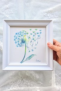 Original Watercolor Dandelion Seed Painting: Minimalist Framed Wall Art - Etsy Canada