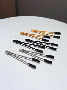 Adjustable Tweezer Nipple Clamps – Rubber-tipped Tension Control, Silver Gold Black | Reveriee Elegant Kink Accessories - Etsy