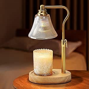 Dialan's Candle Warmer Lamp with Timer - Electric Candle Warmer Lamp with Height Adjustment and Dimmer for Warming Scented Wax, Home Décor and House Warming Birthday Gifts for Women Mom
