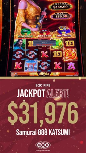Emerald Queen Casino on Instagram: "💥 BOOM! $31,976 JACKPOT just dropped at EQC Fife! 🎆 That’s how we do the 4th of July — FIREWORKS ON & REELS HOT! 🎰 Samurai 888™ came through BIG. You could be next. 👉 Weekend’s just getting started... #EQCasino #BigWin"