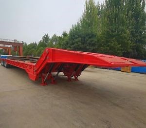 [Hot Item] Folding Neck Lowbed Lowboy Folding Gooseneck Down Trailer