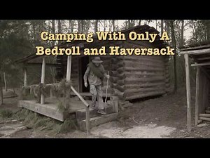 Wool blanket Bed roll and Haversack Camping
