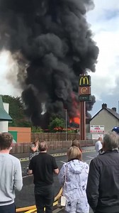 175K views · 1K reactions | BREAKING: Firefighters are battling a large fire at a coffin makers in Strabane, Co.Tyrone. Police are asking motorists to avoid the area. It is believed the building was struck by lightning during an earlier storm. | Cool FM | Facebook