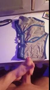 Cumming on my boxer shorts 3