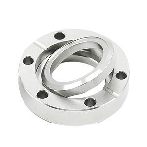 [Hot Item] CF16-CF250 Blanker Rotatable SS304/SS316L Bored Flange High-Vacuum Pipe-Fitting Aseptic Connection Thru/Metric/Nuc Thread