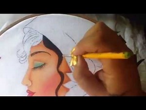 Pintura en tela rostro girasoles # 2 con cony