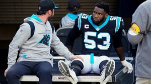 Panthers DE Brian Burns injured after 'dirty play' by Patriots QB Mac Jones