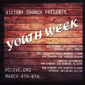 Starts this Wednesday at 7pm! #VCYouthWeek #NAVictoryChurch #MSCrusaders | Victory Church